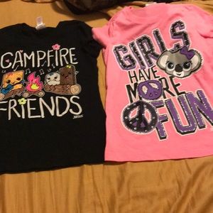 2 shirt justice bundle both size 8